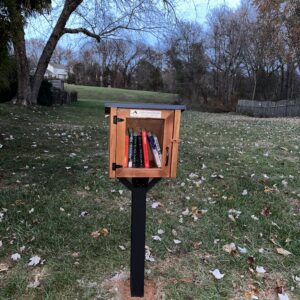 our little free library is open!