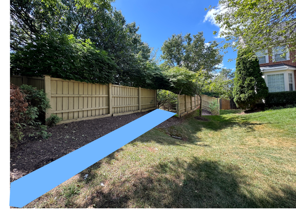 ramp to new opening in fence